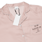 IN MY SLEEPING ERA - Button-Down Luxury Pajama Set (Pink) – Detail view