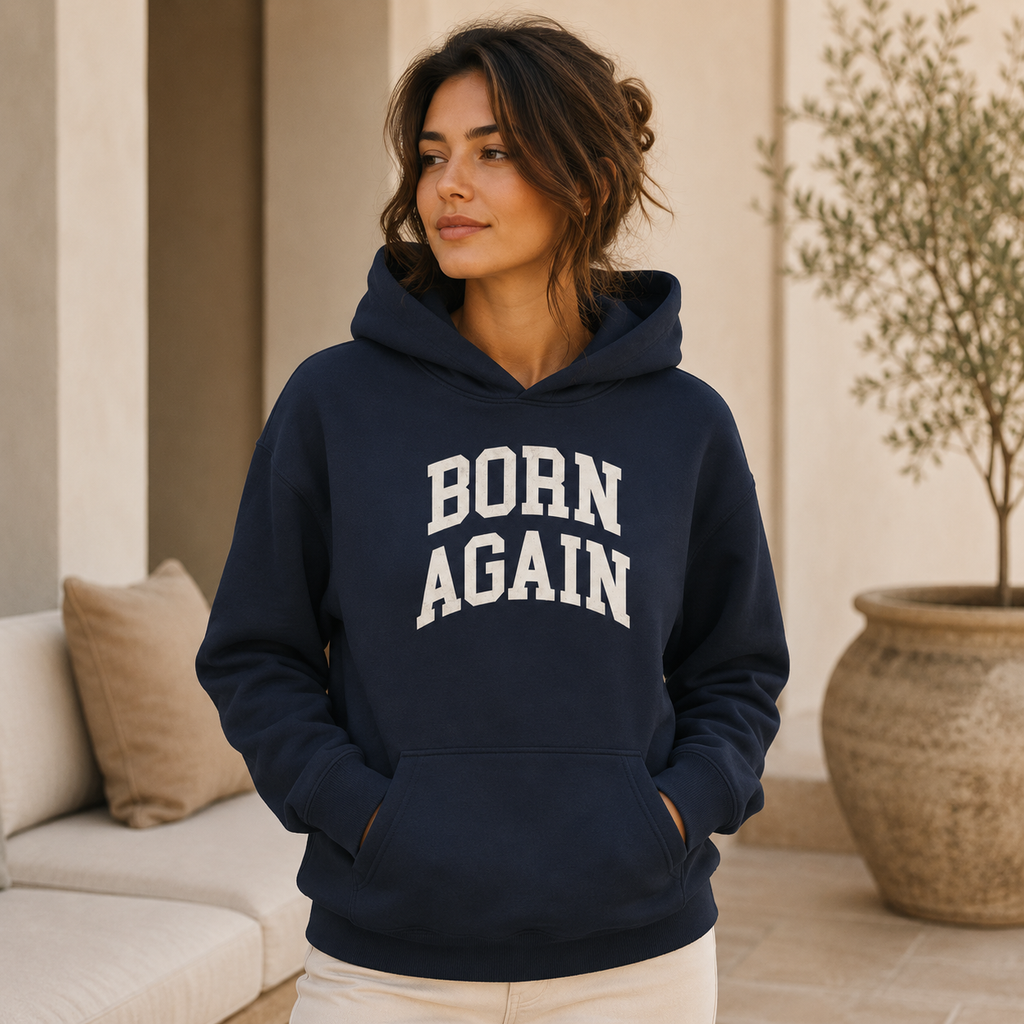 Born Again Oversized Hoodie – Faith-Inspired Comfort
