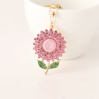 Diamond Color Sunflower Keychain - Sparkling Accessory Gift
