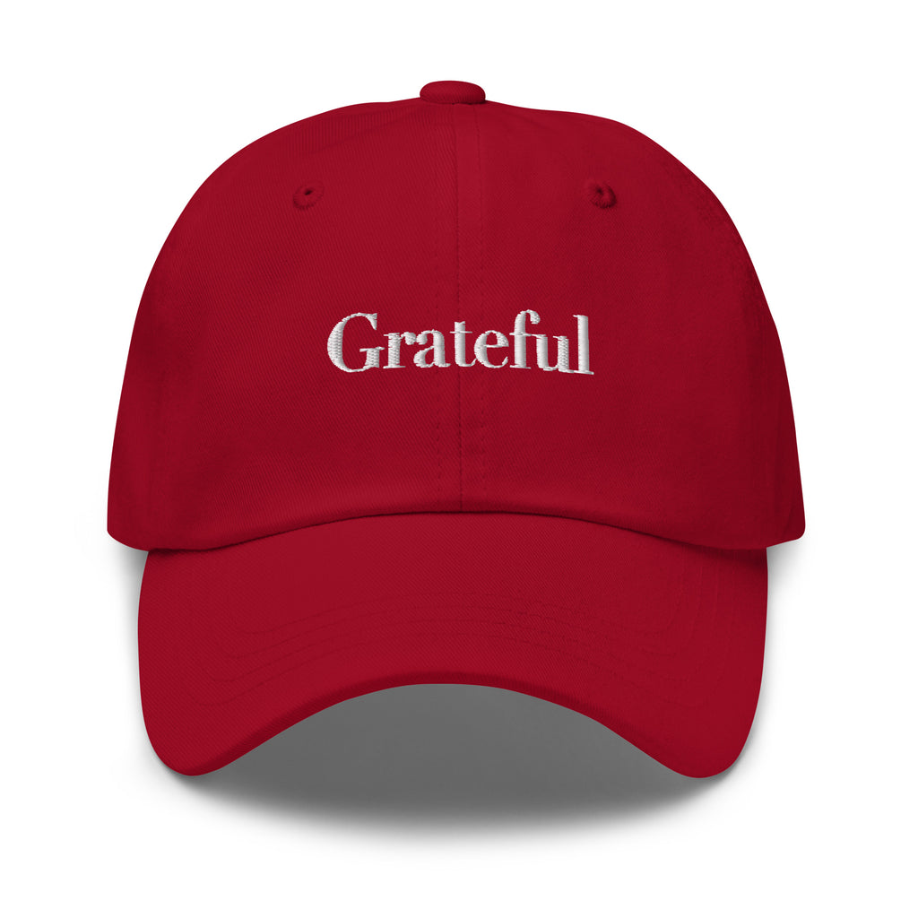 GRATEFUL Embroidered Hat – Positive Mindset Cap – Front view