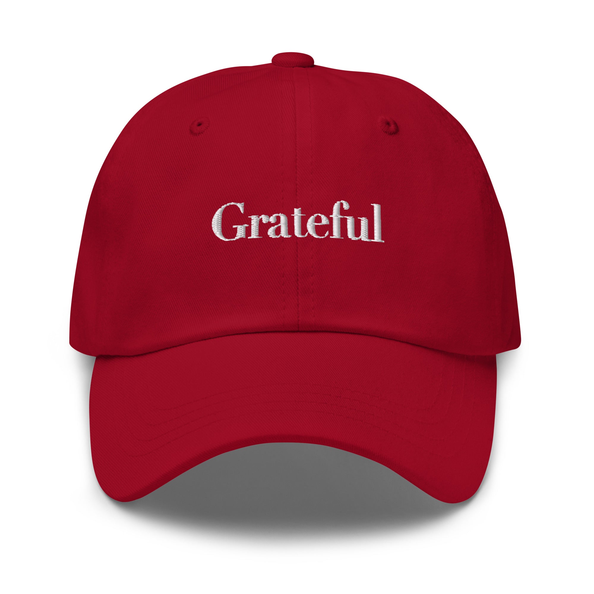 GRATEFUL Embroidered Hat – Positive Mindset Cap – Front view