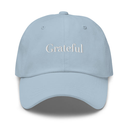 GRATEFUL Embroidered Hat – Positive Mindset Cap – Front view