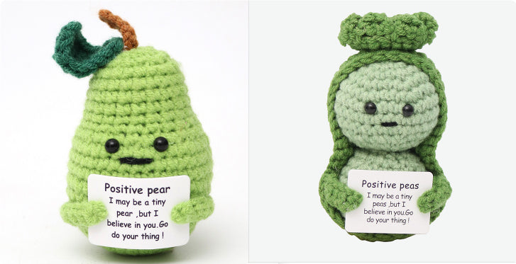 Handmade Wool Crochet Comfort Companion - Perfect for Positivity and Emotional Support – Positivity Pear