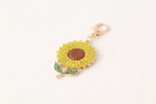 Diamond Color Sunflower Keychain - Sparkling Accessory Gift