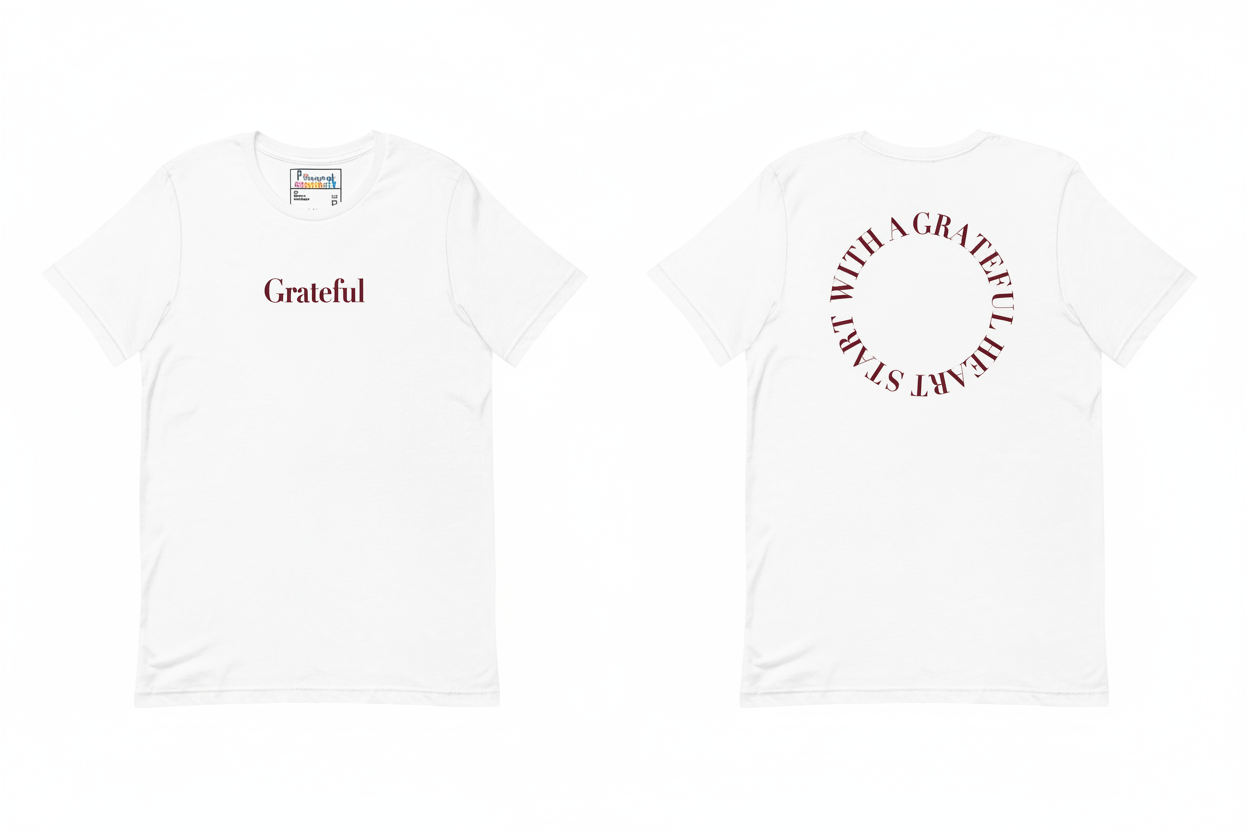 Grateful T-Shirt - Daily Reminder for Mindful Living & Positive Mindset