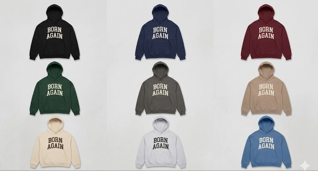Born Again Oversized Hoodie – Faith-Inspired Comfort