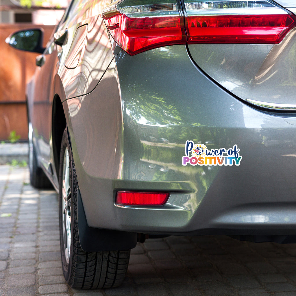 Power of Positivity Stickers - Premium Vinyl Decals – Front view