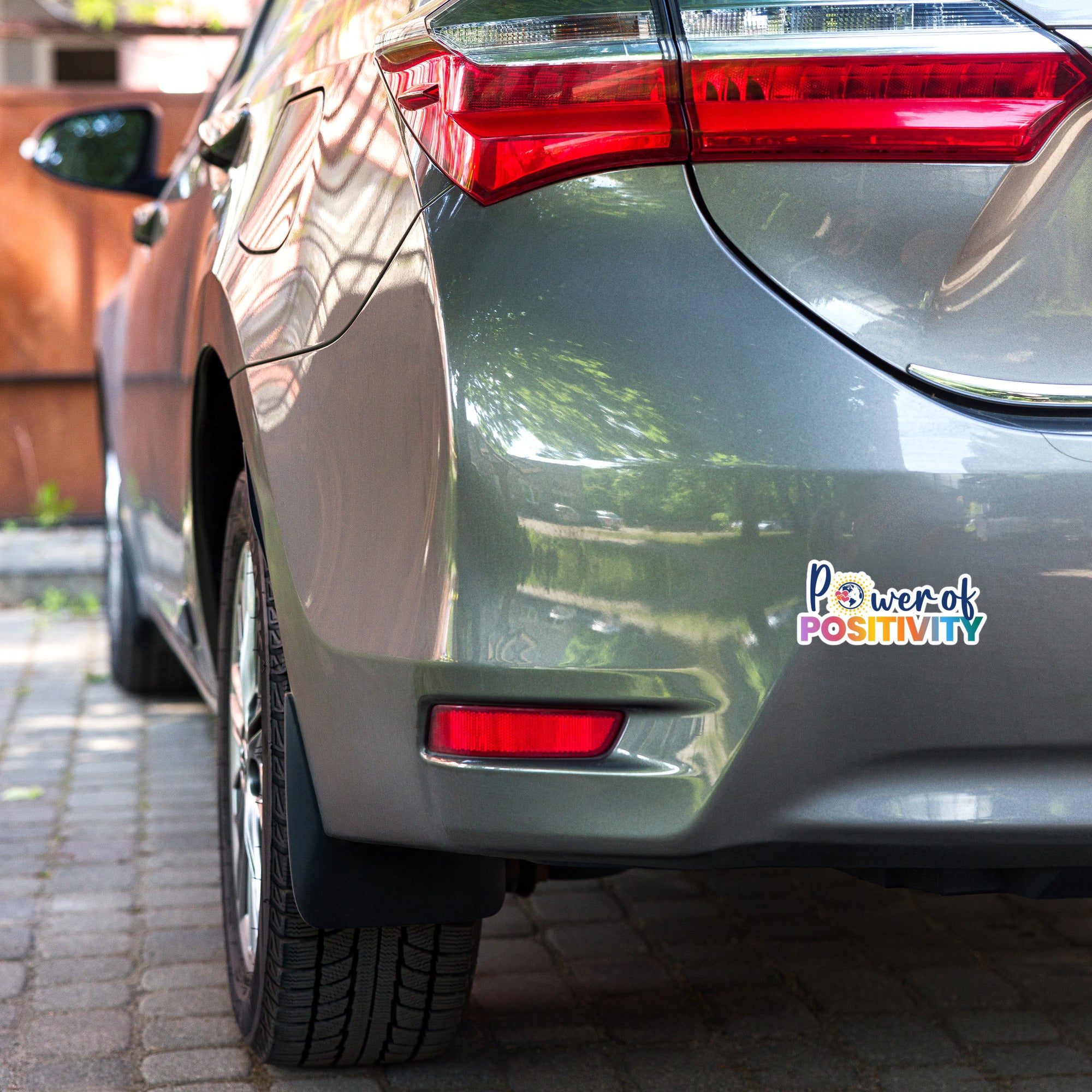 Power of Positivity Stickers - Premium Vinyl Decals – Front view