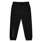 Grateful Heavyweight Sweatpants – Gratitude Loungewear – Black – Front view
