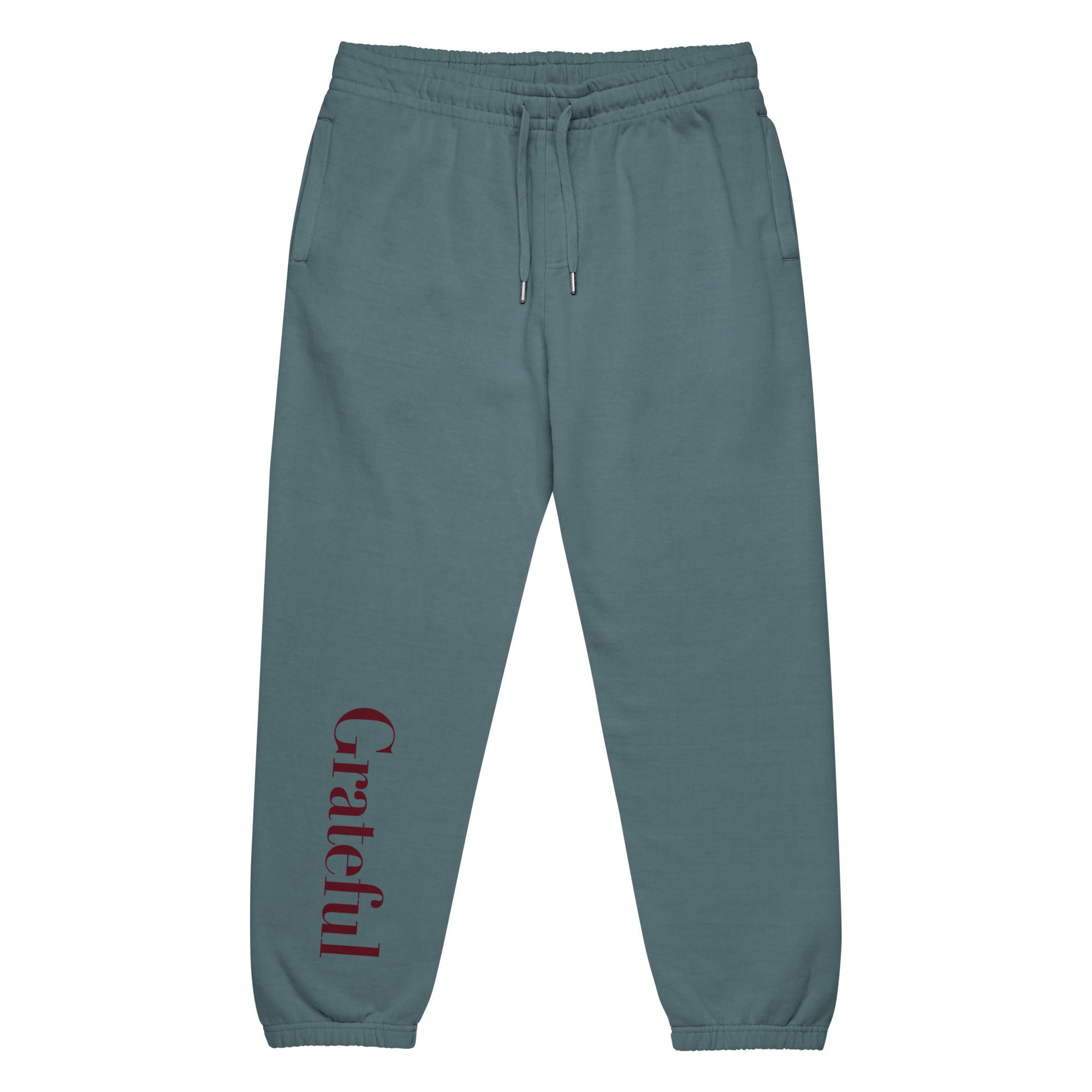 Grateful Heavyweight Sweatpants – Gratitude Loungewear – Pebble Blue – Front view