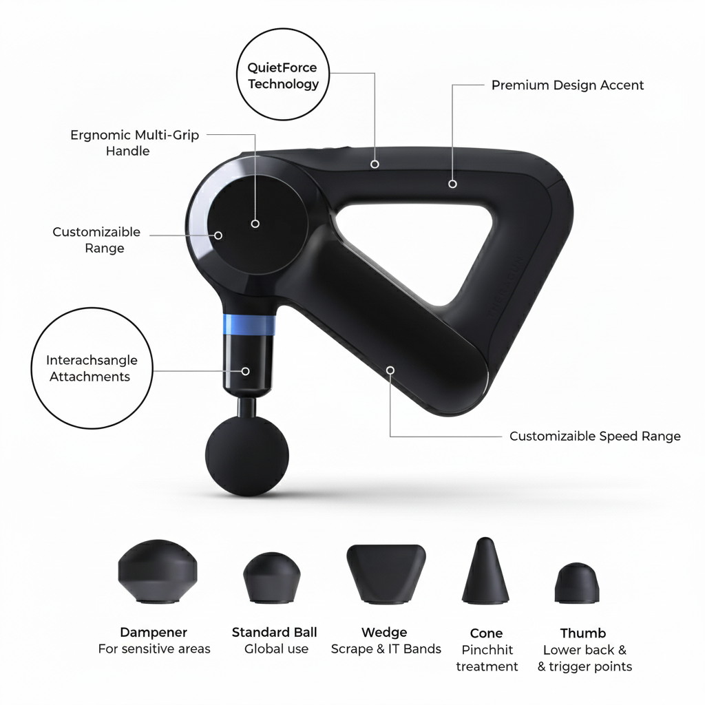 Therapy Elite Percussion Massage Gun – Deep Tissue Recovery with Heat + Cold Therapy