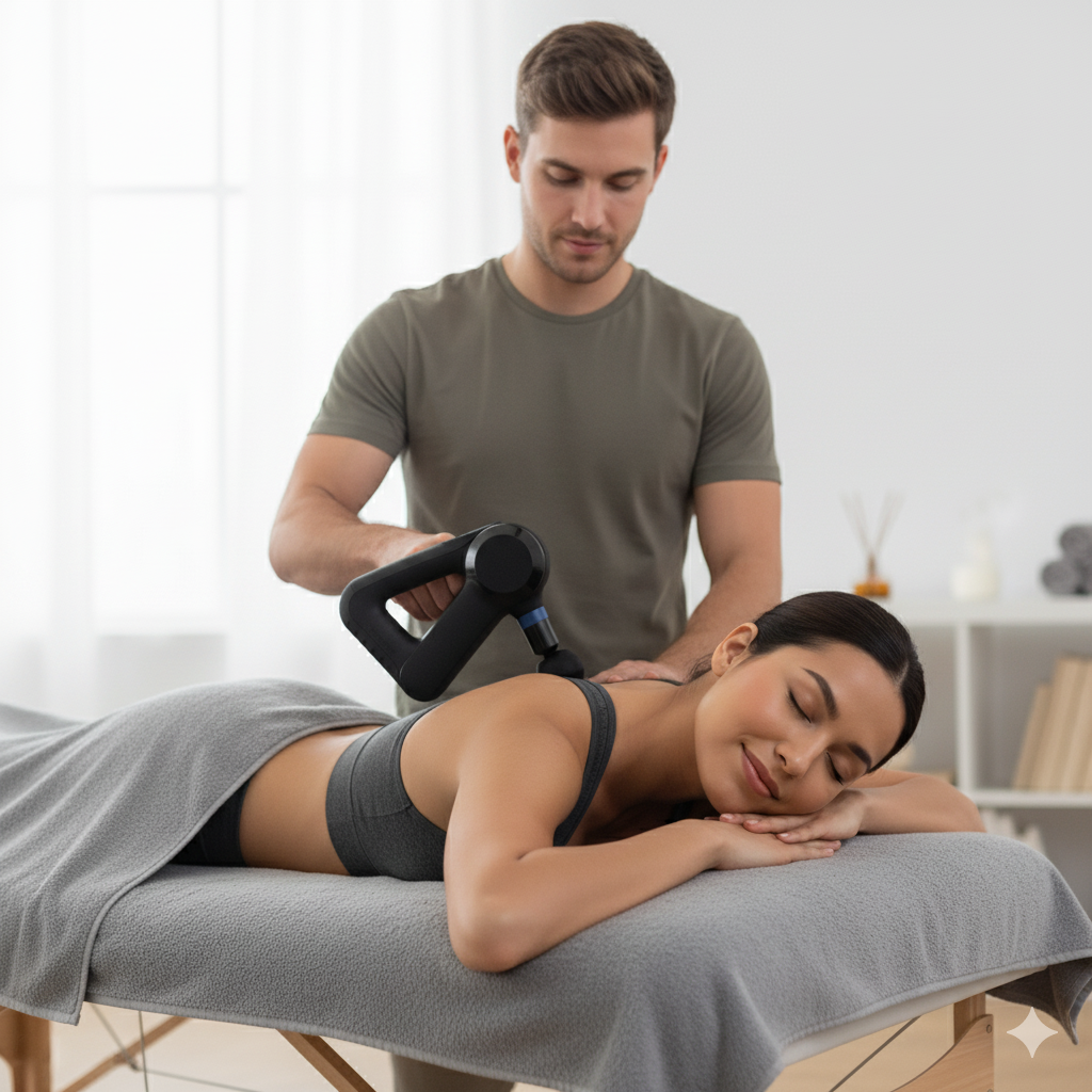 Therapy Elite Percussion Massage Gun – Deep Tissue Recovery with Heat + Cold Therapy