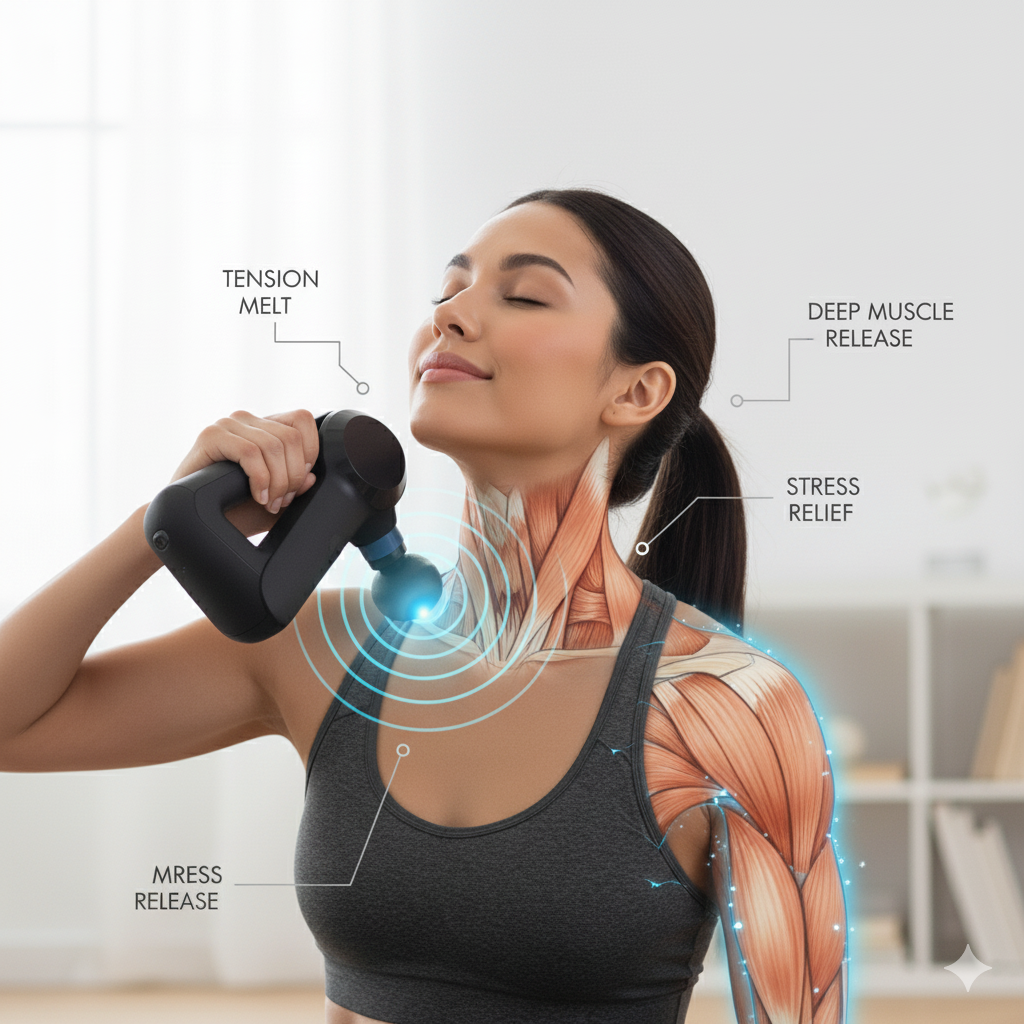 Therapy Elite Percussion Massage Gun – Deep Tissue Recovery with Heat + Cold Therapy