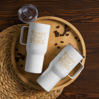 Protect Your Peace Travel Mug – Insulated Stainless Steel Mug with Handle