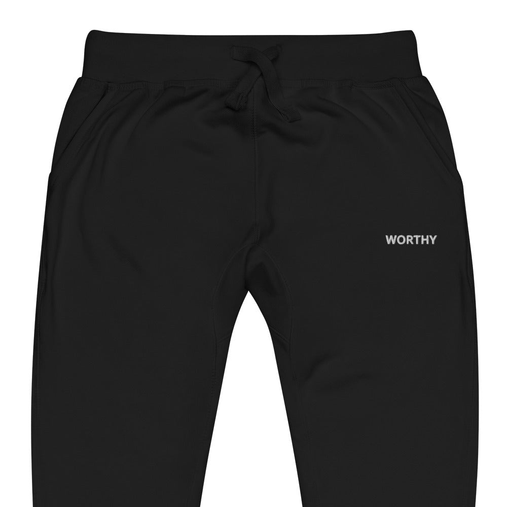 Worthy Fleece Sweatpants – Affirmation Loungewear – Front view