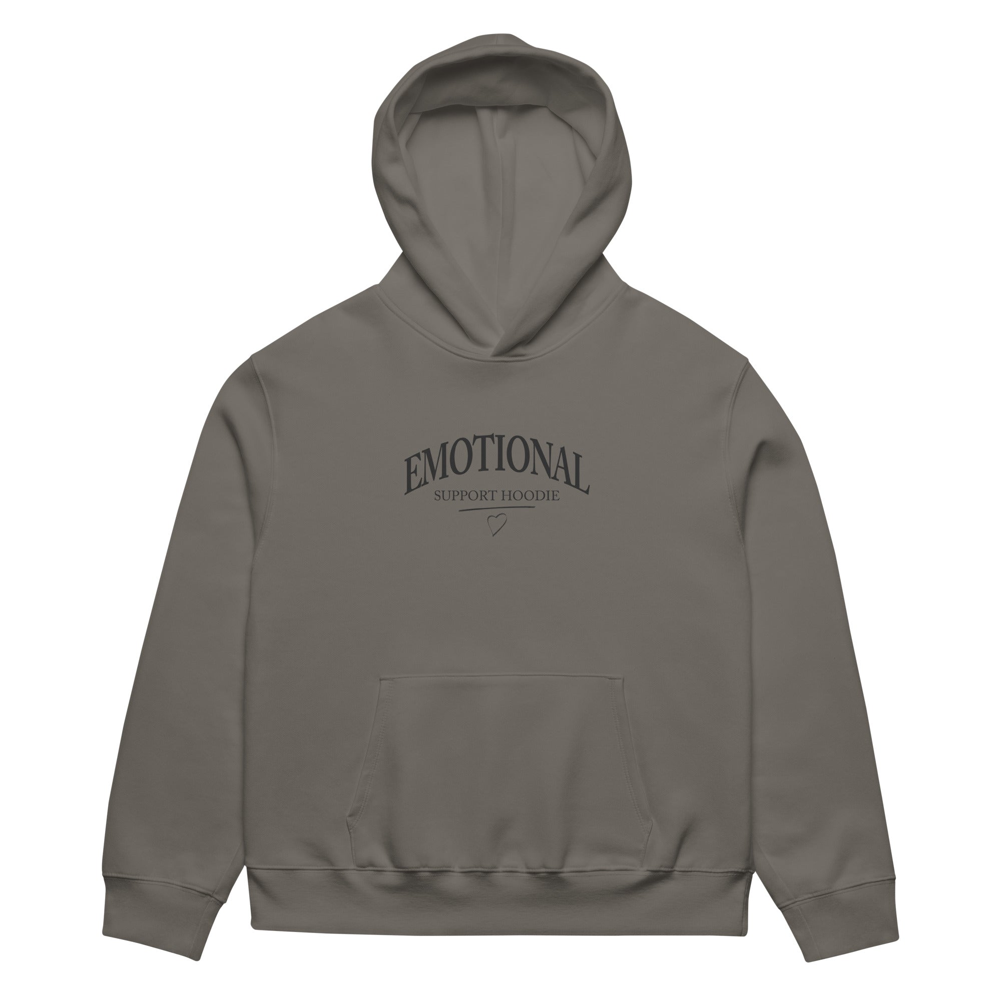 Emotional Support Hoodie – Asphalt – Front view