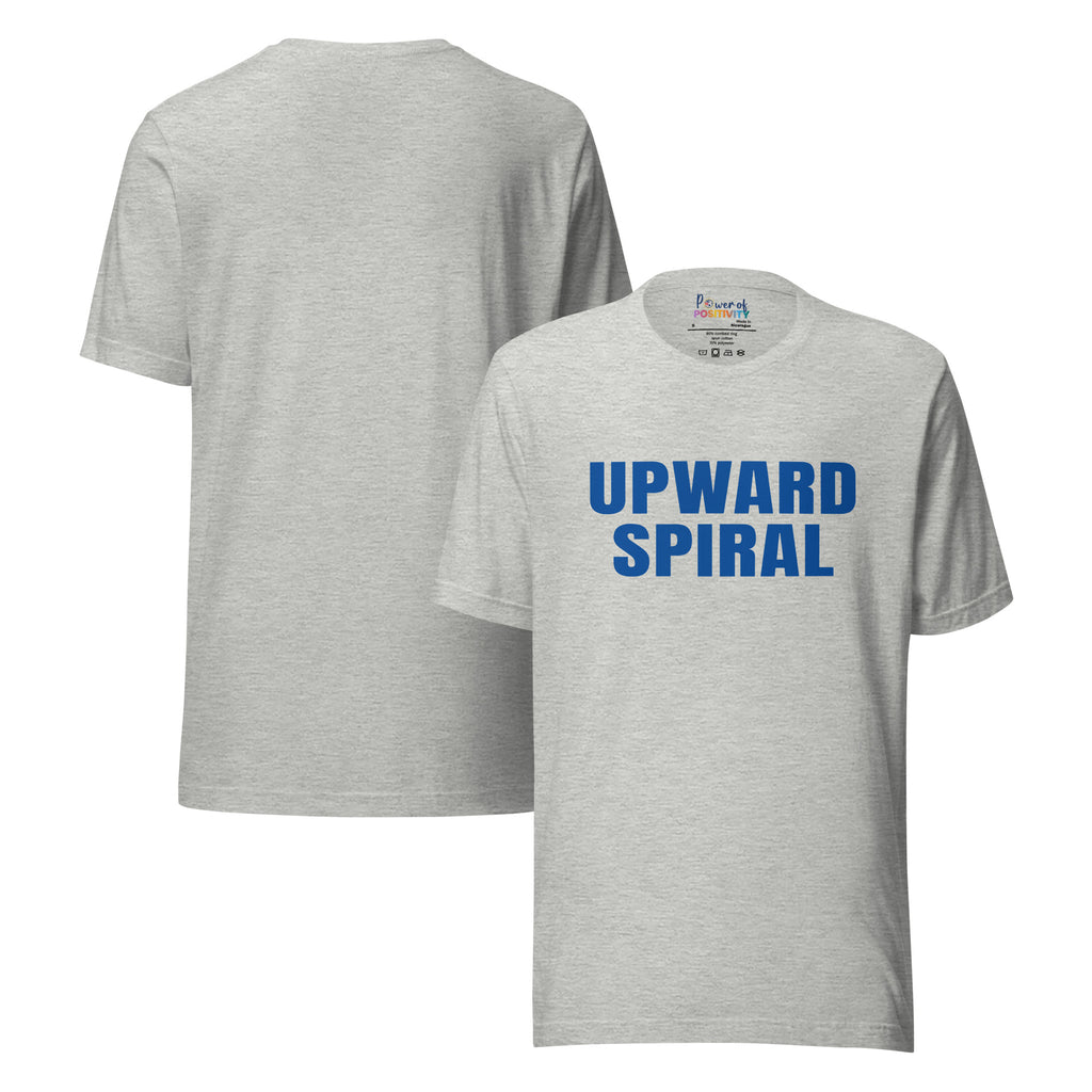 Upward Spiral T-Shirt - Positive Momentum Affirmation Tee – Athletic Heather – Front view