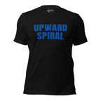 Upward Spiral T-Shirt - Positive Momentum Affirmation Tee – Black – Front view