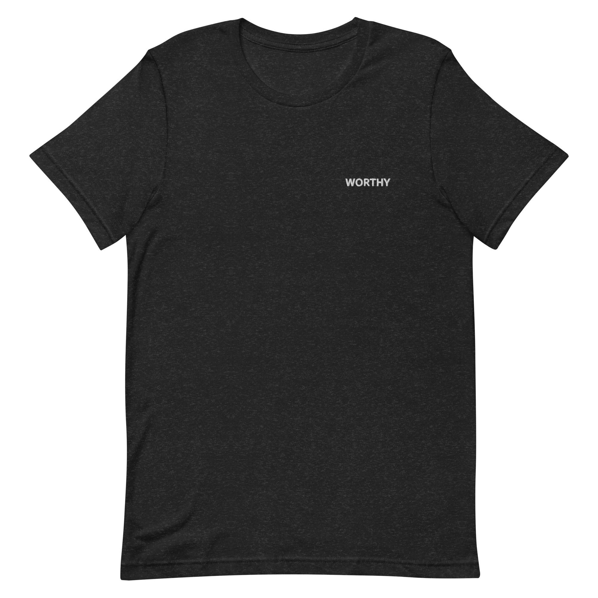 WORTHY Unisex T-Shirt - Positive Affirmation Tee – Front view