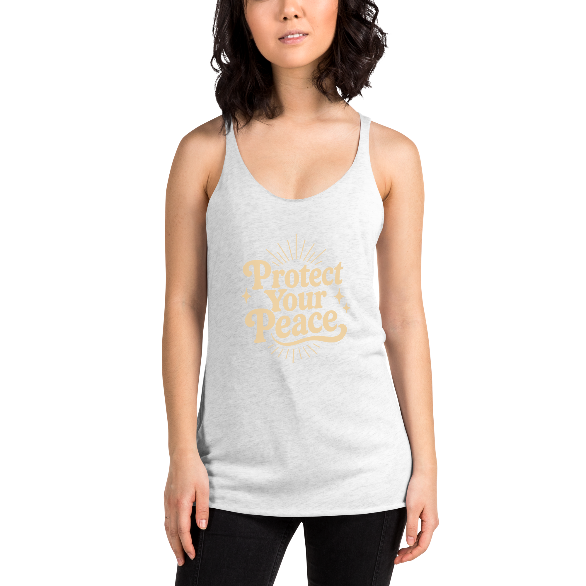 Protect Your Peace Women's Racerback Affirmation Tank Top