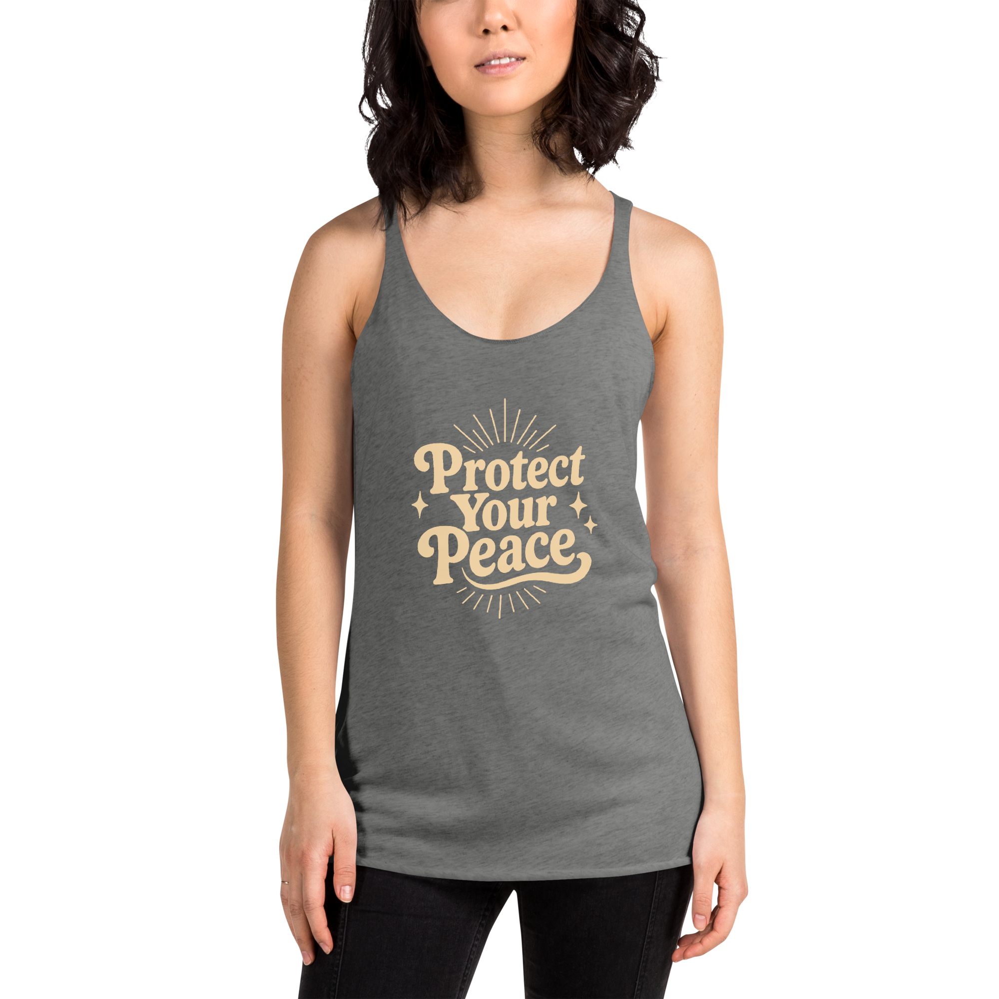 Protect Your Peace Women's Racerback Affirmation Tank Top