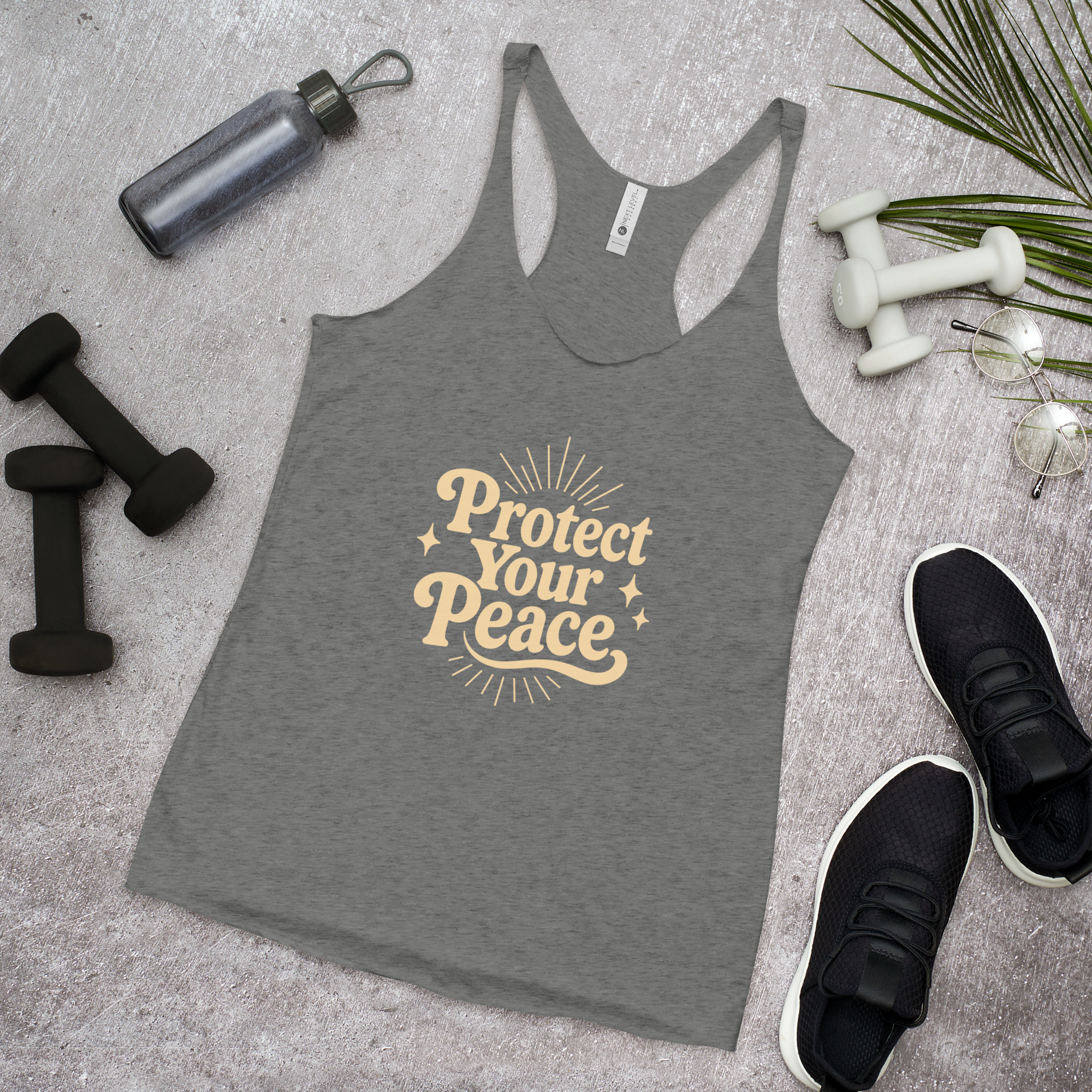 Protect Your Peace Women's Racerback Affirmation Tank Top