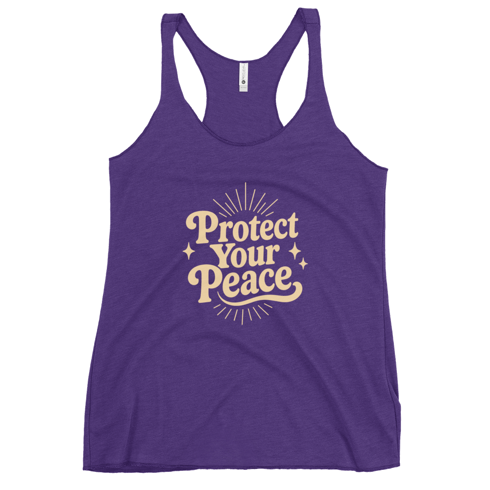 Protect Your Peace Women's Racerback Affirmation Tank Top