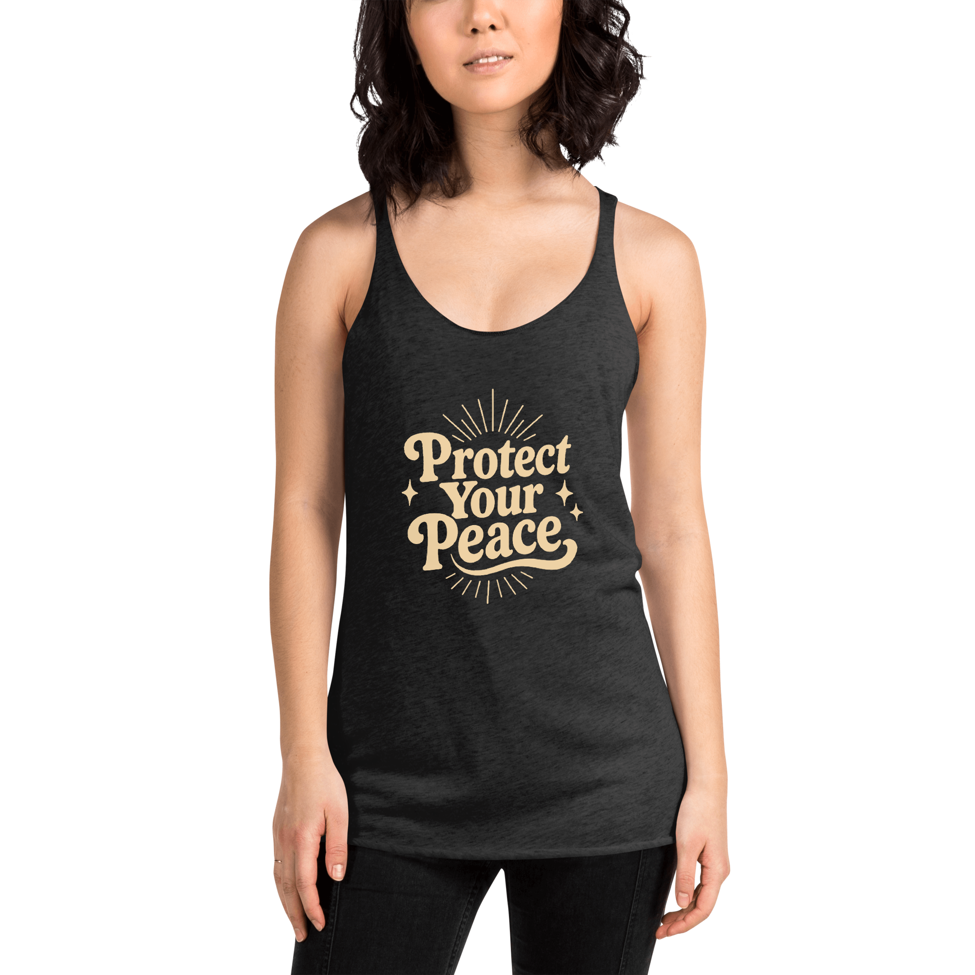 Protect Your Peace Women's Racerback Affirmation Tank Top