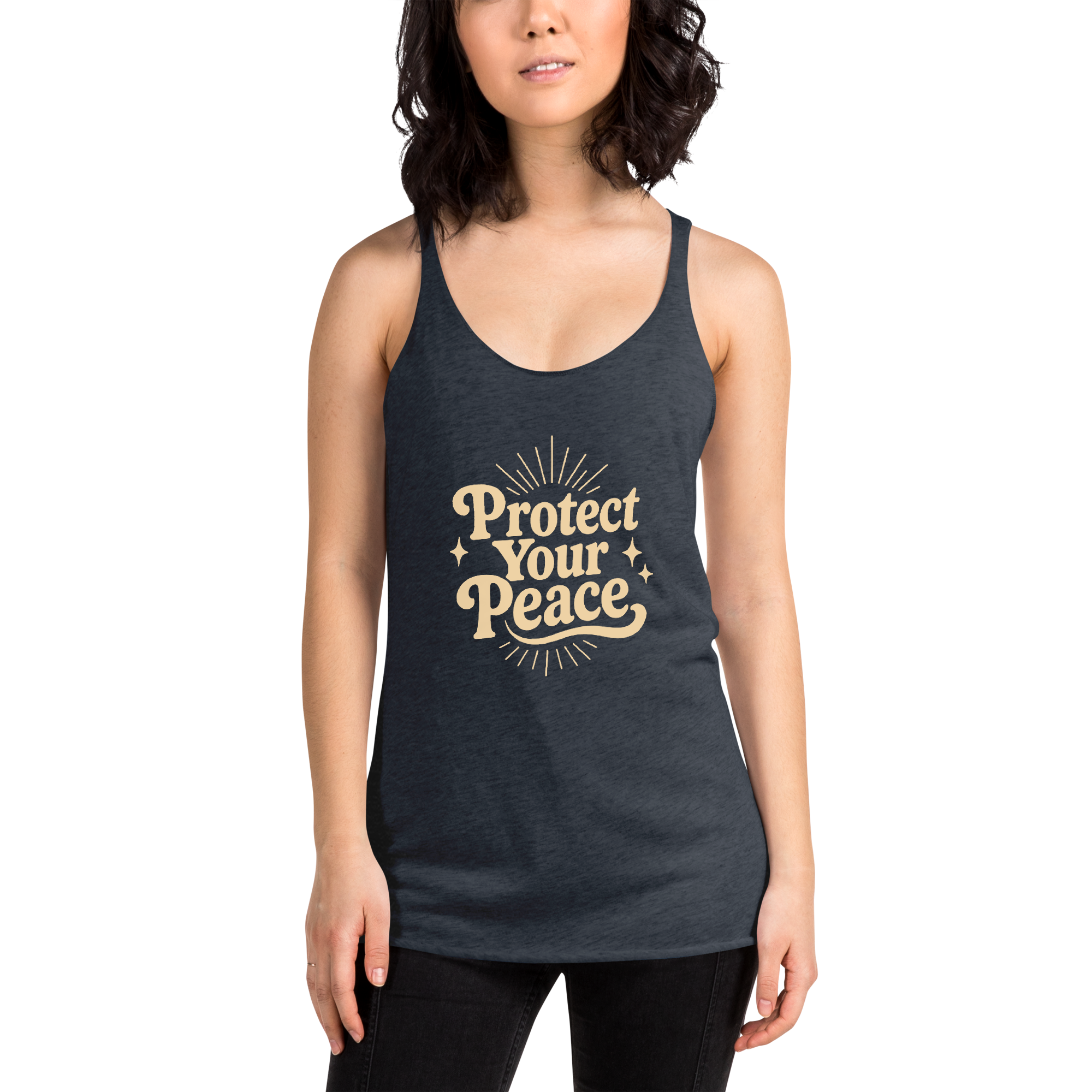 Protect Your Peace Women's Racerback Affirmation Tank Top
