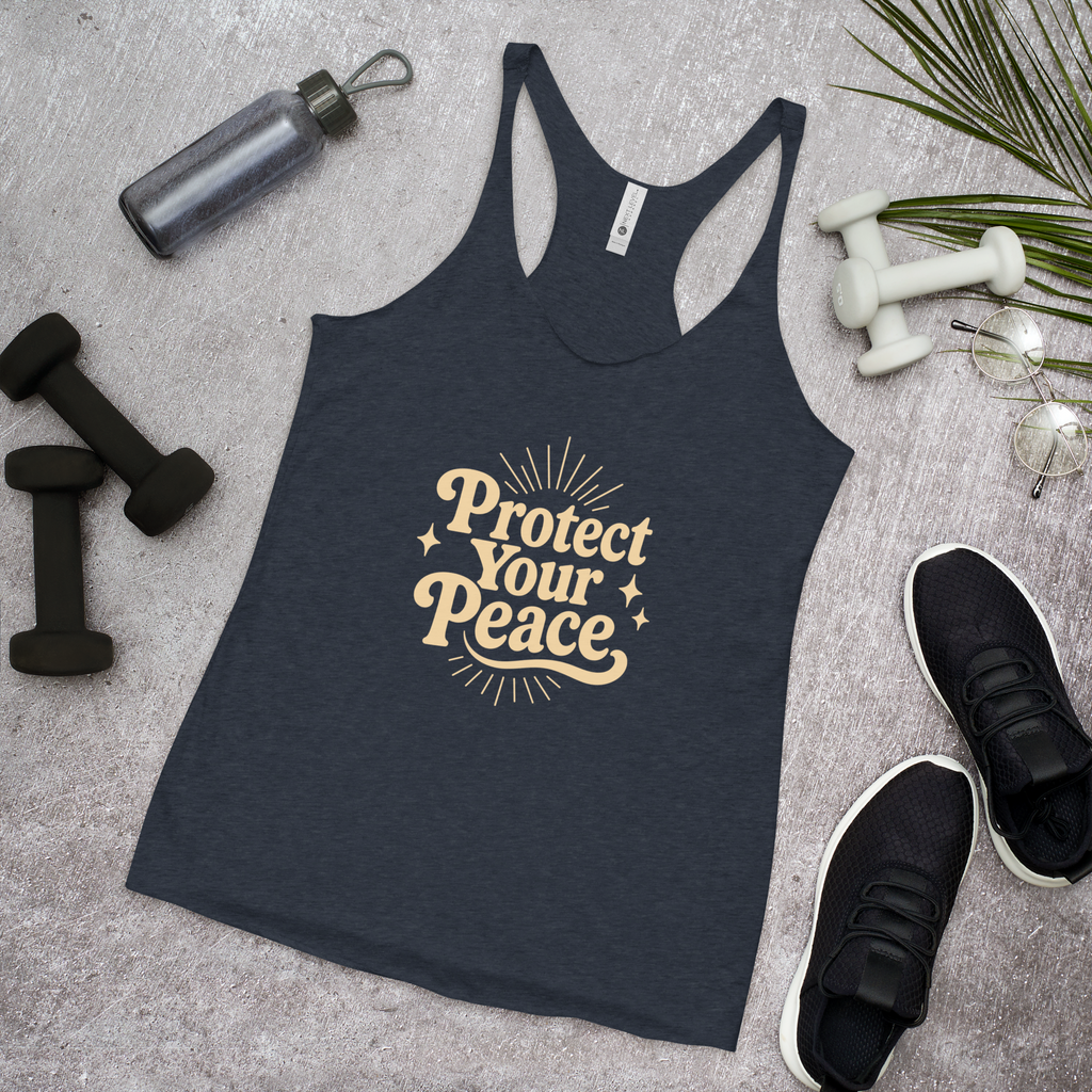 Protect Your Peace Women's Racerback Affirmation Tank Top
