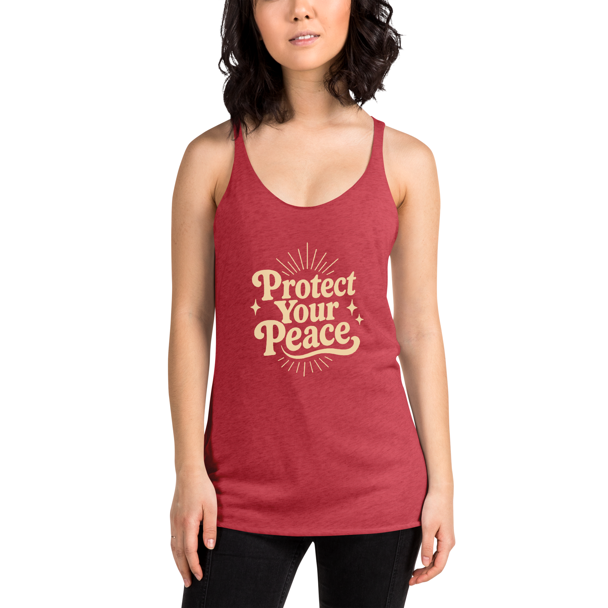 Protect Your Peace Women's Racerback Affirmation Tank Top