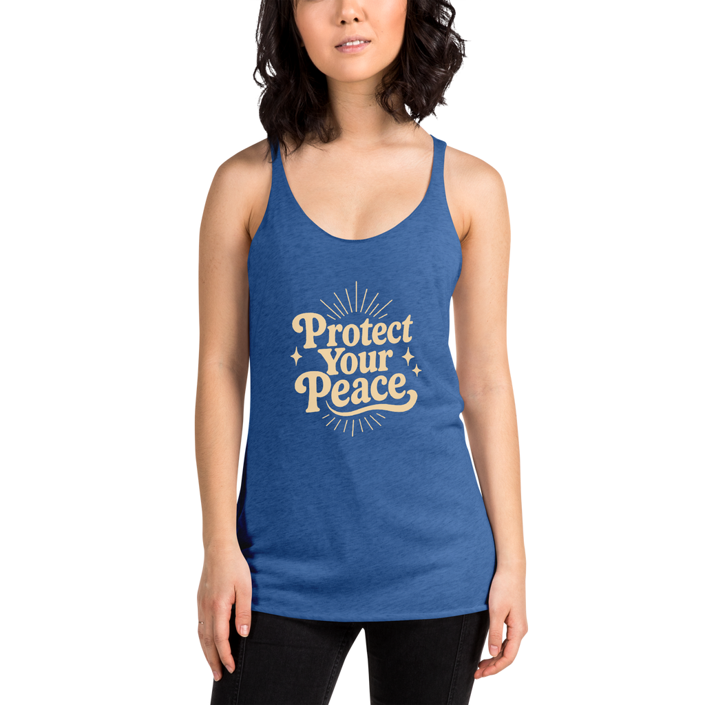 Protect Your Peace Women's Racerback Affirmation Tank Top